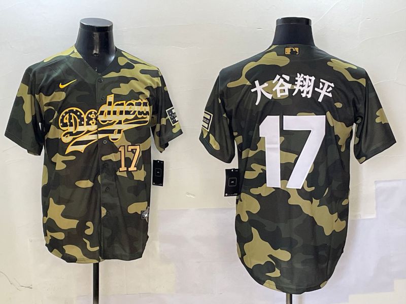 Men Los Angeles Dodgers #17 Ohtani Camo Joint Name 2025 Nike MLB Jersey style 23->los angeles dodgers->MLB Jersey